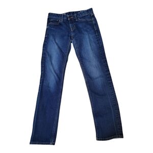 GAP 1969 Womens Dark Wash Mid-Rise 'Real Straight' Jeans - Size 26s